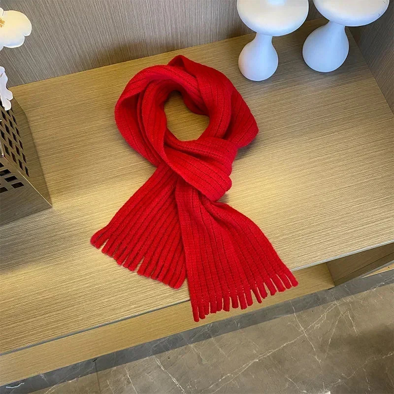 Childrens scarf retro western style small scarf baby striped bib boys and girls solid color versatile tassel scarf trend 251027