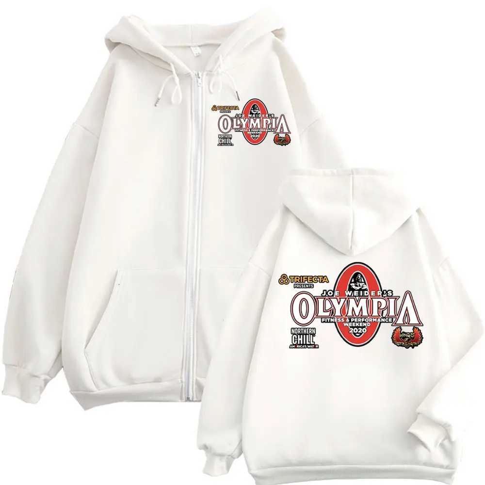 Olympia Gym Fitness Pump Cover Zipper Hoodie Men Women High Quality Zip Up Jacket Coat Autumn Winter Fashion Oversized Pullovers W251027