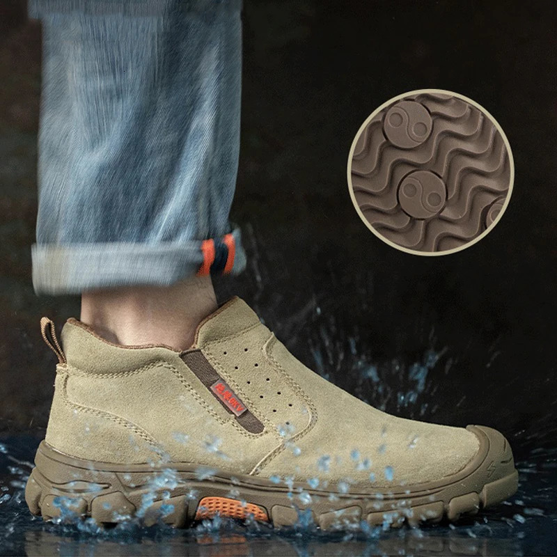 Waterproof Work Boots Safety Composite Toe Shoes Men Antismash Antipuncture Safety Shoes Antiscald Welding Shoes Protective 251023