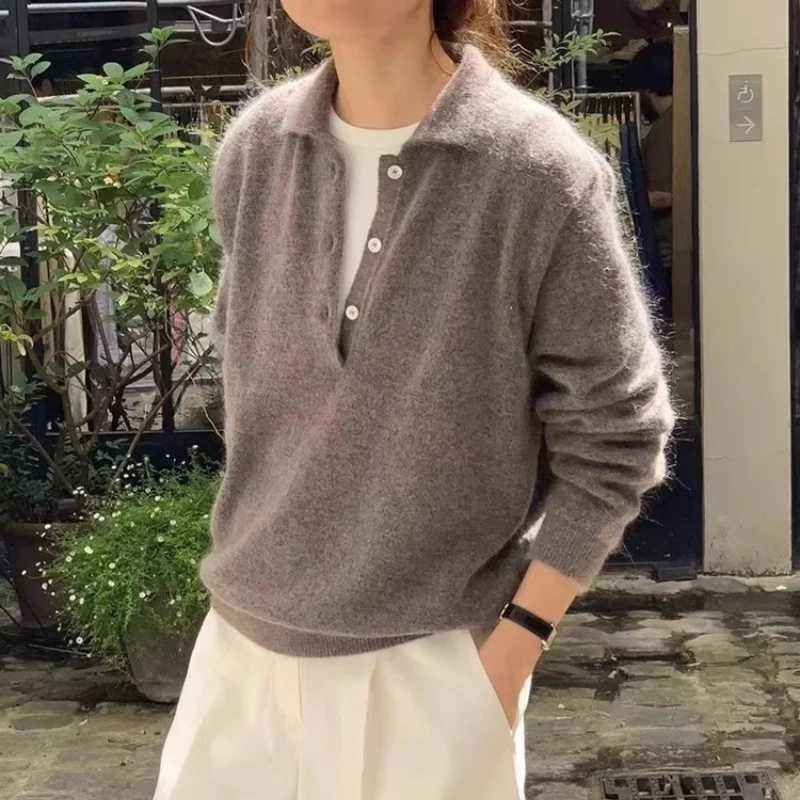 2025 AutumnWinter New Womens Sweater 100 Wool Womens Knitted Hoodie Solid Color Casual Womens TopT251027