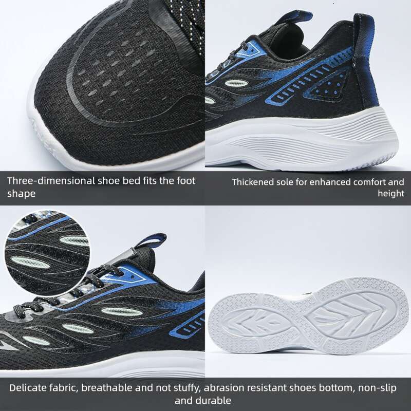 Thick-Soled Casual Sports Extra Large Size Men's Four Seasons New Fashion Korean Style Trend Soft-Soled Mesh Running Shoes designer shoe
