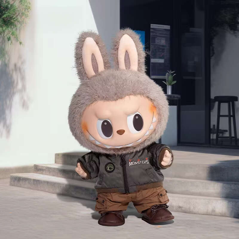 Original 40Cm Labubu The MONSTERS JUMP For JOY Vinyl Plush Doll Toys Complete Set Of Box Cards Labubu 2.0 Action Figure