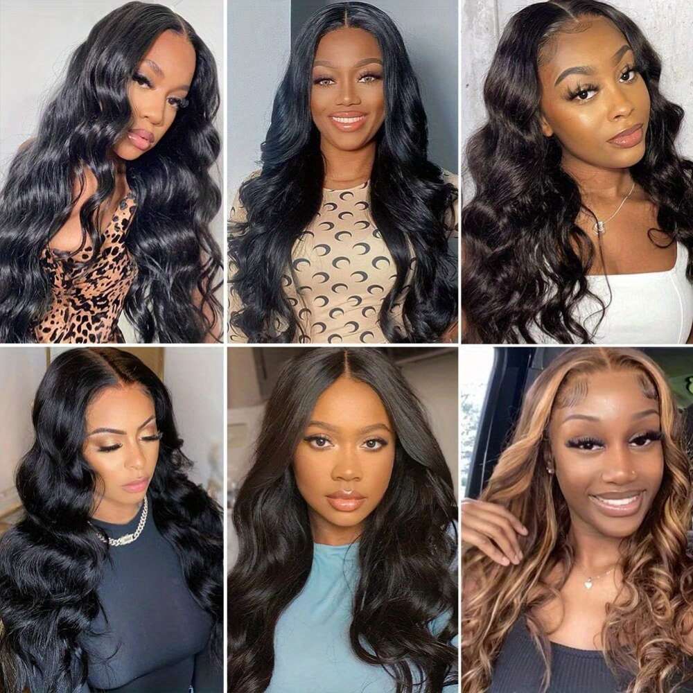 Body Wave Front Pre Plucked With Baby Glueless 4X4x1 Lace Closure Human Hair Wigs For Natural Color