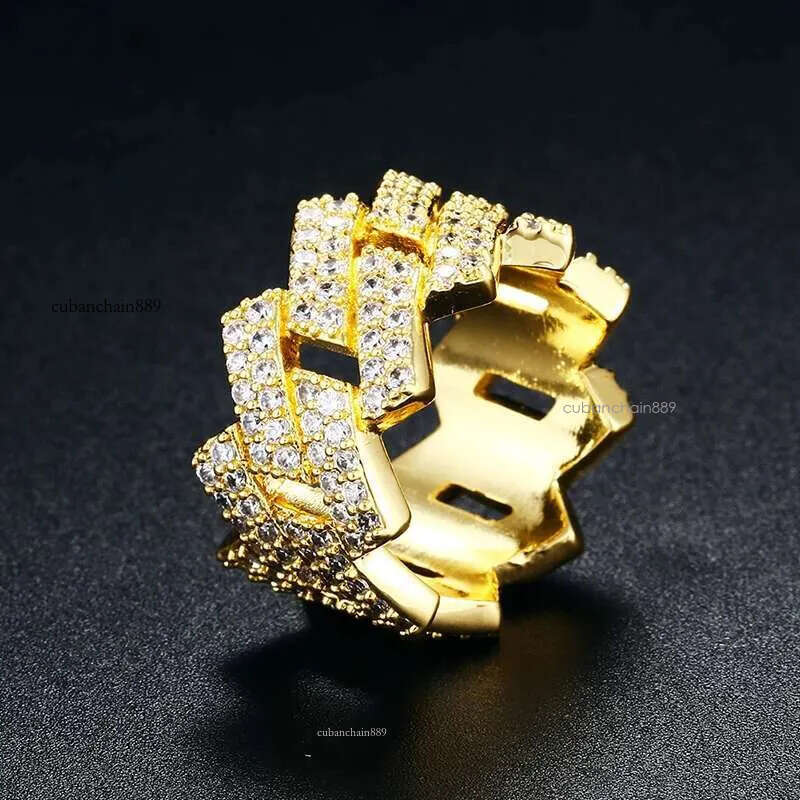 Men Trendy Moissanite Rings S Sterg Sier Good Quality Bg Ice Out Hip Hop Punk Ring Cuban k Finger Jewelry
