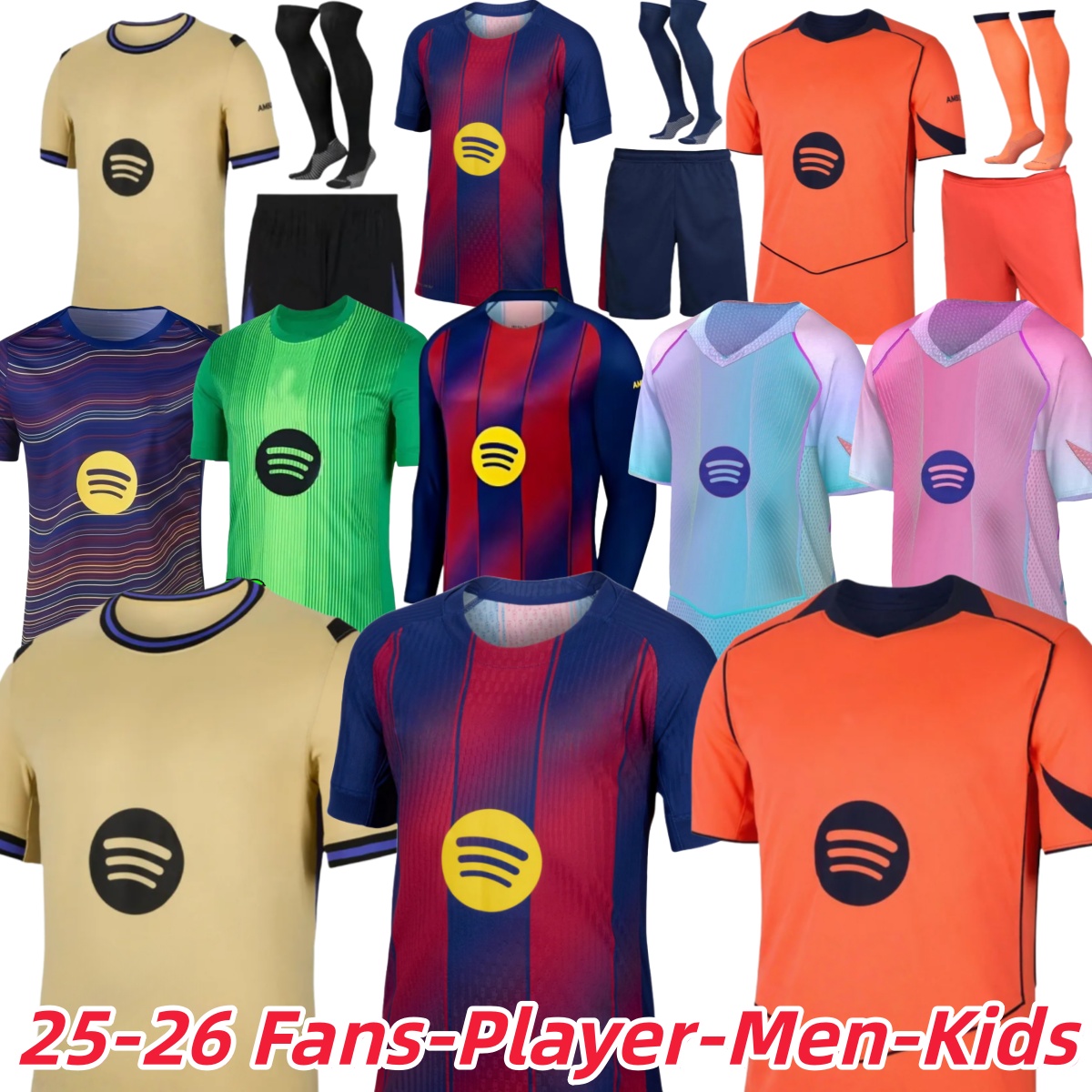 25 26 soccer jerseys Rashford LAMINE YAMAL barcalonas LEWANDOWSKI PEDRI RAPHINHA football shirts kids kit maillot de 3XL 4XL