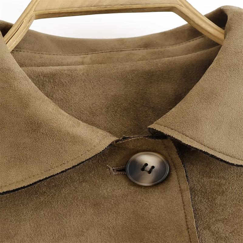 Women's Jackets Autumn Clothing European And American Style Fashionable Simple Suede Jacket