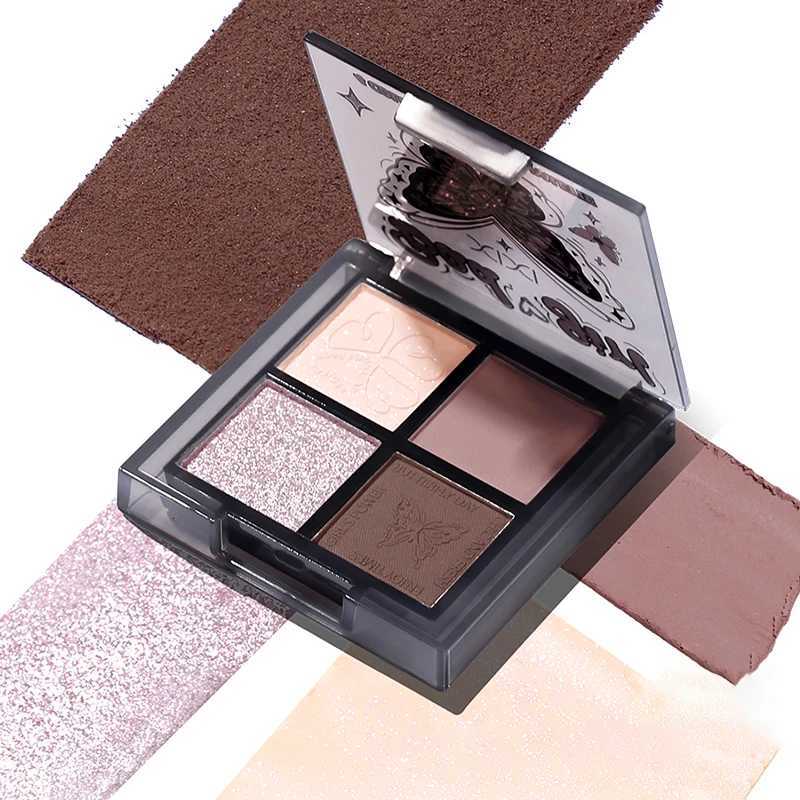 4 Colors Eye Shadow Palette Mini Portable Matte Glitter Eyeshadow Pink Earth Color Eye Shadow Pigments Professional Makeup PaletXJ251027