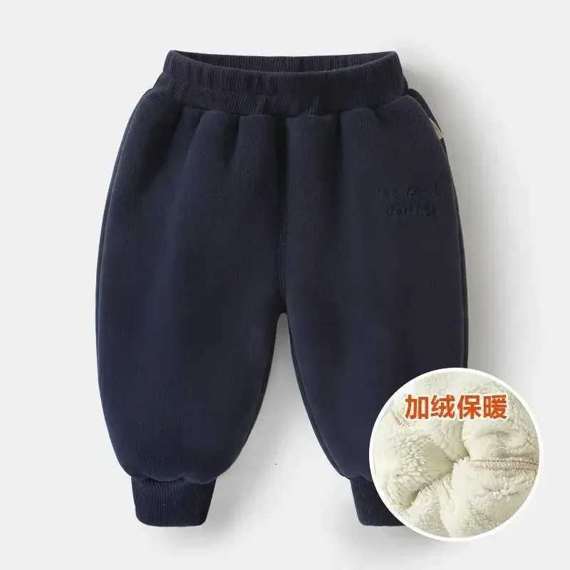 Baby Girls Boys Velvet Pants Toddler Kids Pant Infant Letter Trousers 2024 Autumn Winter Childrens Clothing CasualT251027