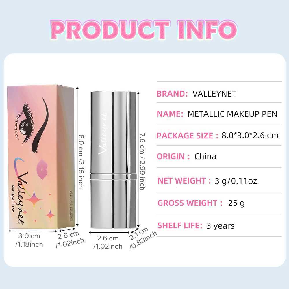 Waterproof Glitter Lipstick LongLasting Shimmering Lipstick with Metallic Finish All Skin Types Adult Use Beauty Lipstick W251027