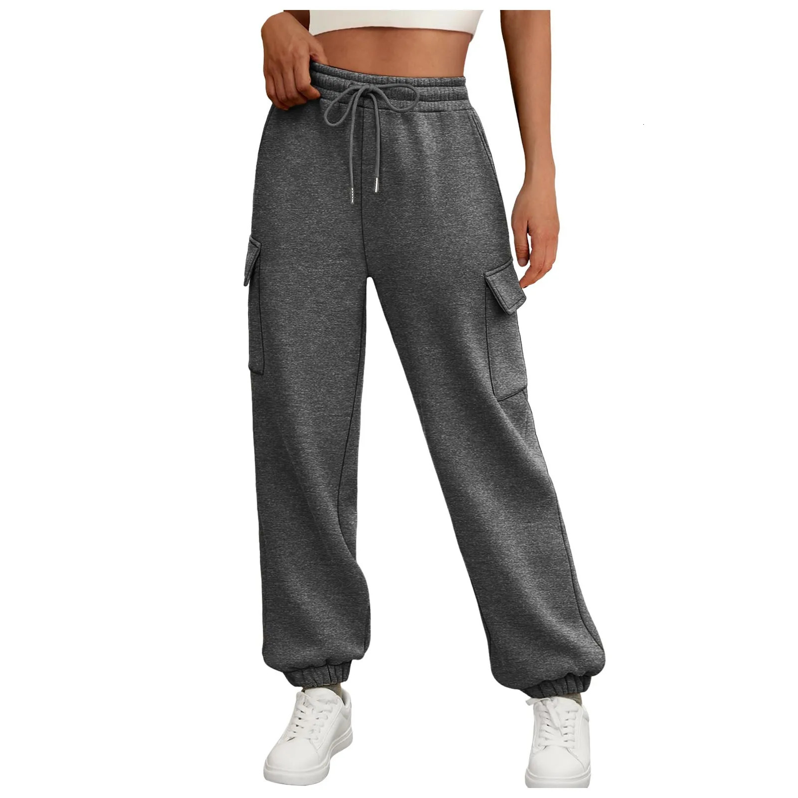 Womens Sweatpants Fleece Lined Baggy Athletic Jogger Trousers With Pockets 2025 Fall Casual Trendy Cargo Pants Fall Outfits 251027