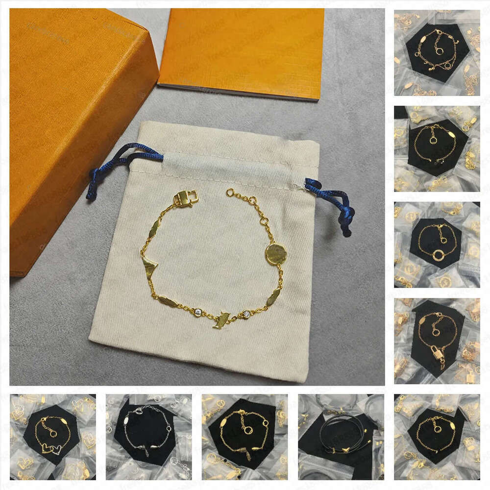 10A Womens Bracelets Fashion Style Wristband Cuff Chain Designer Jewelry Crystal Gold Plated Stainless Steel Bracelet Flowers Jewlery CRG2508046F6