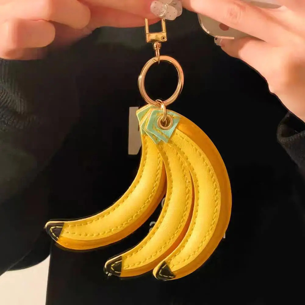 Leather Keychain Holder Girls Bag Charms Shoulder Bag Keychain Bags Accessories Waterproof Fruit Key Ring Bag Hanging Ornaments 251021