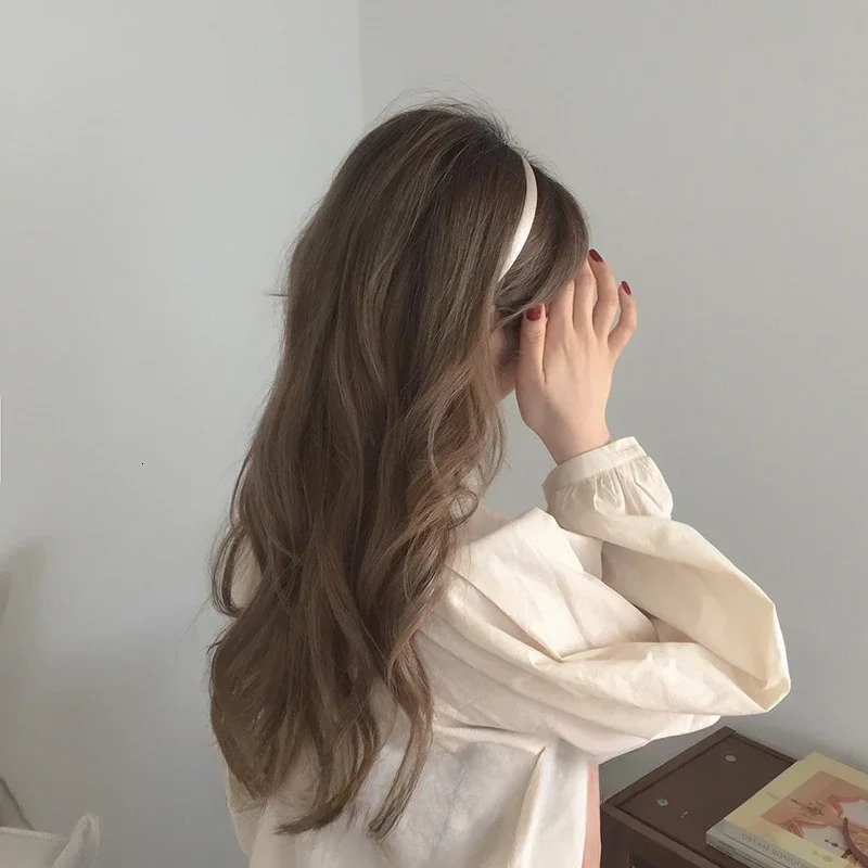 Simple Solid Color Headbands for Women Korean Vintage Satin Fabric Fine Hair Hoop Hairbands Hair Accessories Headwear for Girl 251023