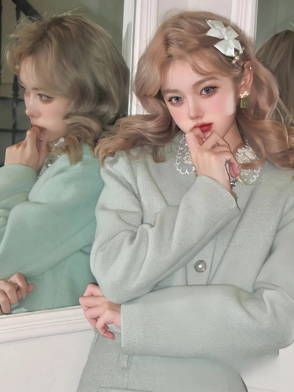 Youthful Lady Suit Set Spring Notched Collar Jacket Skirt 2 Piece Set Preppy College Fashion Elegant Outfit Tweed 251023