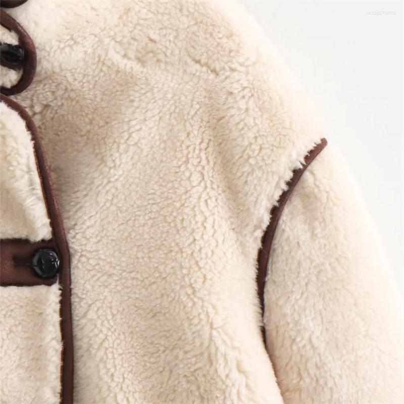 Women's Jackets Autumn European And American Style Fashionable Niche COS Inlaid Fleece Loose Short Jacket