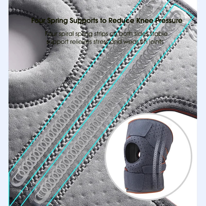 1Pcs Knee Pads Strap Patella Medial Support Meniscus Silicone Compression Protective Gear Knee Braces Basketball Running Prot 251023