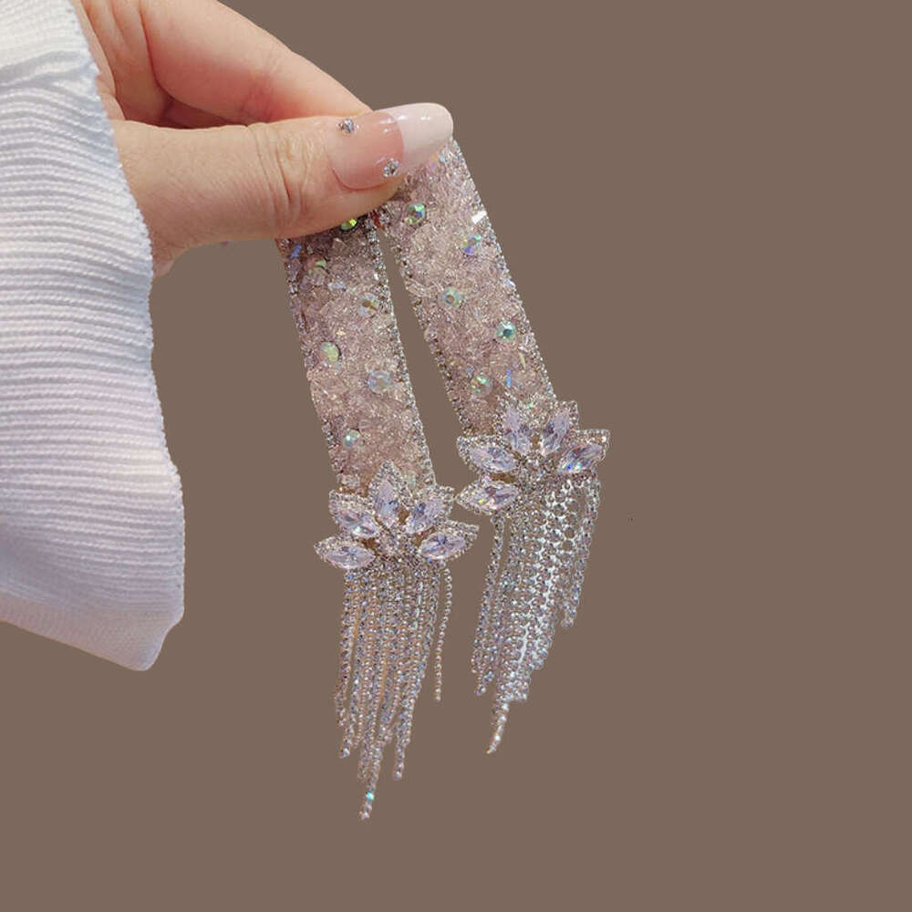 Crystal Tassel for Women New High-end Exquisite Side Forehead Bangs Bobby Pin Accessory Clip Hair Ornament