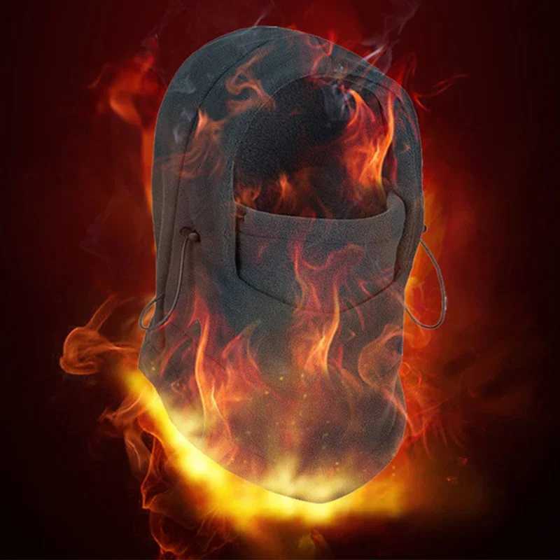 New Fashion Warm Cap Winter Men Women Hats Waterproof Thermal Fleece Balaclava Hat Hooded Neck Warmer Hiking Scarves HatsW251027