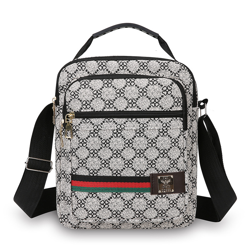 Designer luxury Fashionable Printed Men's Single Shoulder Bag, Light Luxury Texture, Versatile Commuter Handbag, Multi-layer Casual Simple Crossb