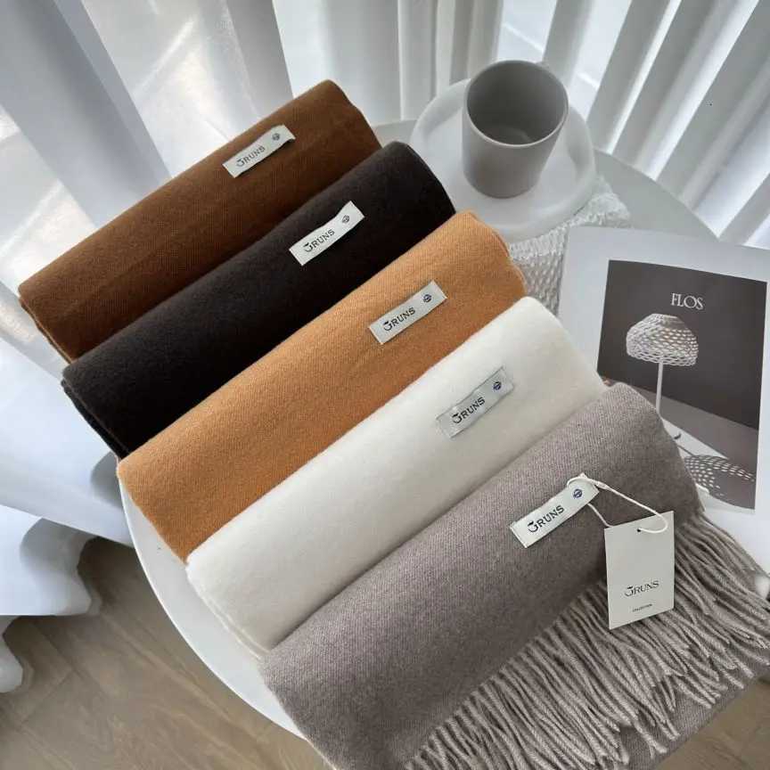 VISROVER new 32 wan winter scarf fashion fa shawls cashmere handfeeling winter wraps solid color winter hijab scarfW251027