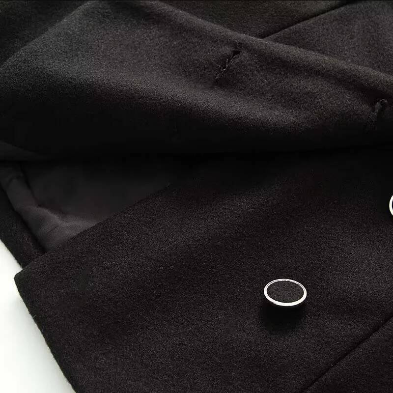 winter jacket women Jacket Fashion Double-Breasted Short Coats Women Casual High Street Batwing Long Sleeve New Jackets Outerwear