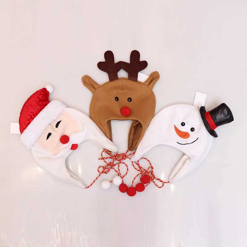2023 Christmas Hat Christmas Tree Hat Decoration Adult Childrens Hat Childrens Brushed Cloth Long Rope Cartoon Snowman Elk HatW251027