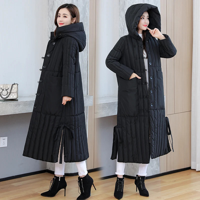 Winter Korean Loose Women Jacket Down cotton Long Hooded Coat Thicken Parkas Female Windproof Warm Overcoat 251027