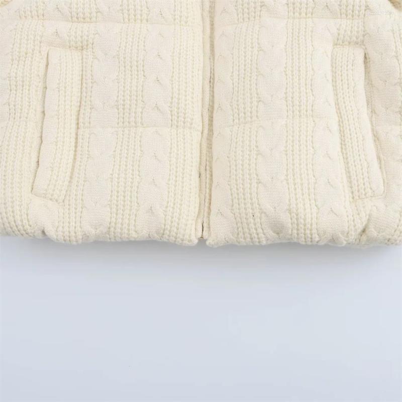 Women's Jackets High Collar Breadwear Cotton Clothes Knitted Thick Jacket Coat Autumn/Winter Clothing