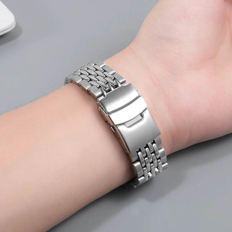 Precision Steel Strap With Substitute No5Green Water GhostSky Eagle Series Curved Interface Stainless Watch Chain 22mm 251027