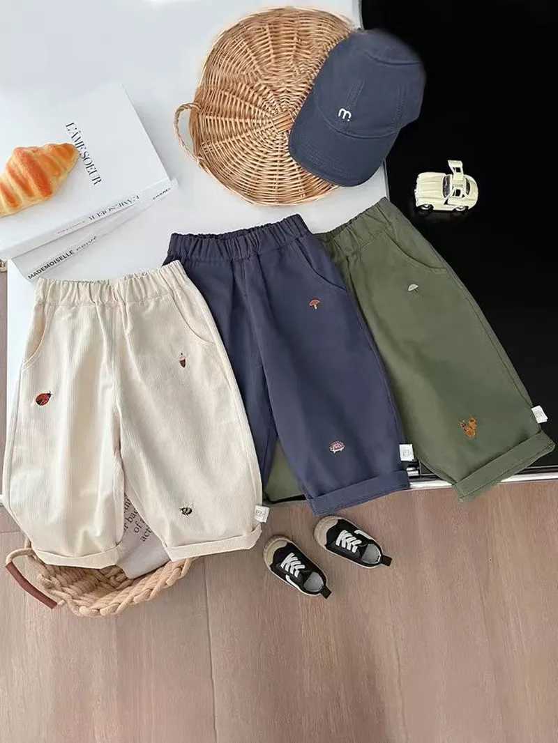 Childrens Wideleg Pants Korean Boys Loose Pants Autumn 2025 New Fashion All Match Baby Girls Casual Pants TrousersT251027