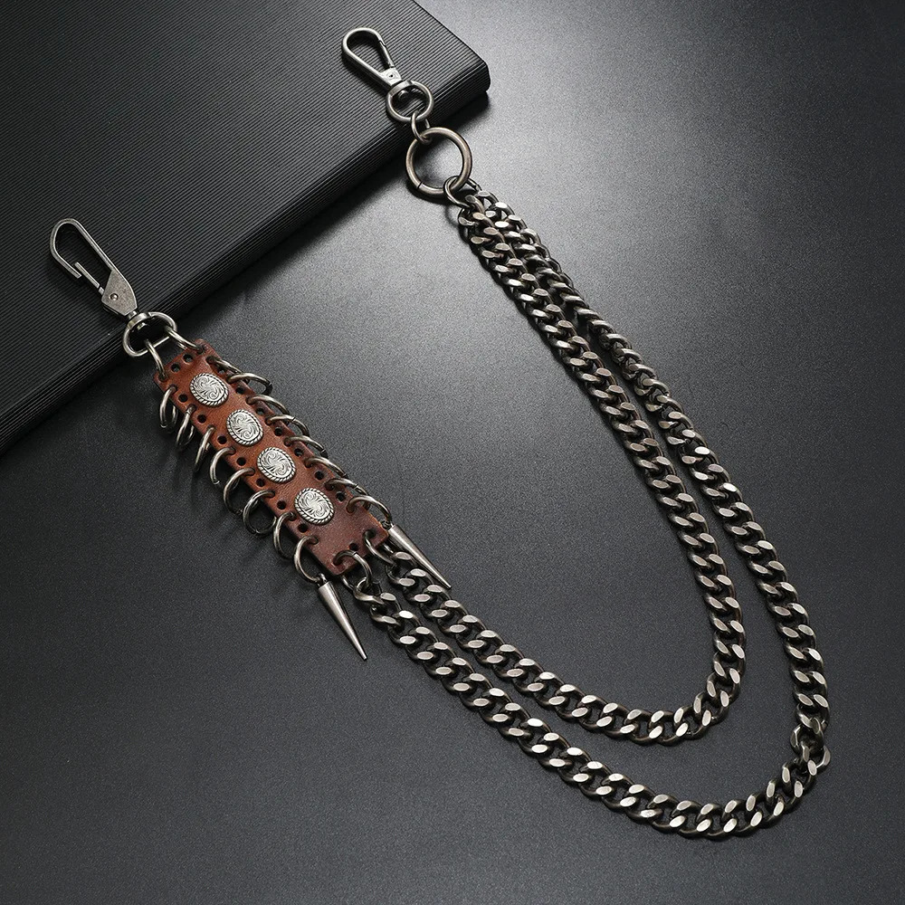 Europe and America s Punk Style Metal pants chain Hip hop Street Dance jeansPendant 251024