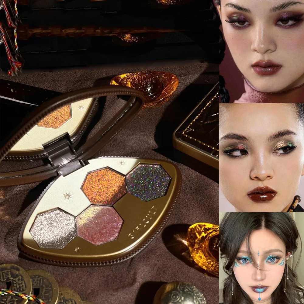 Girlcult 4 Color Eyeshadow Palette Matte Shimmer Duochrome Highly Pigmented Long Lasting Natural Earth Tones Portable MakeupXJ251027