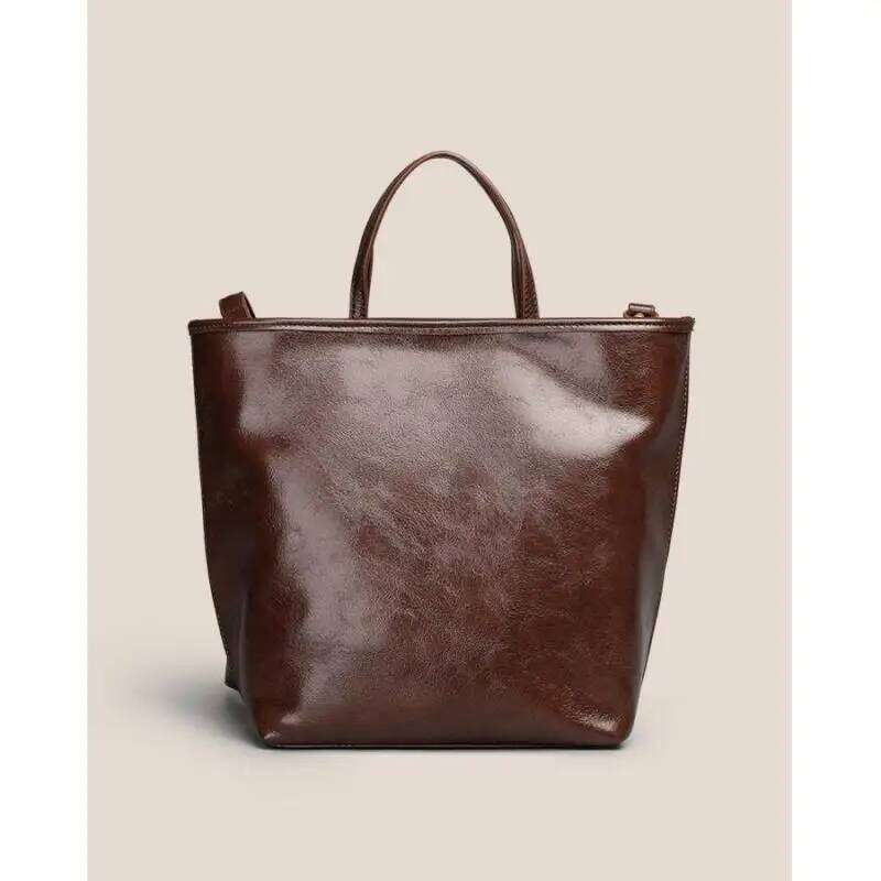 New French Retro Horizontal Square Large Capacity Handbags For Women Casual Commuting Single Shoulder Crossbody Bags Trendy