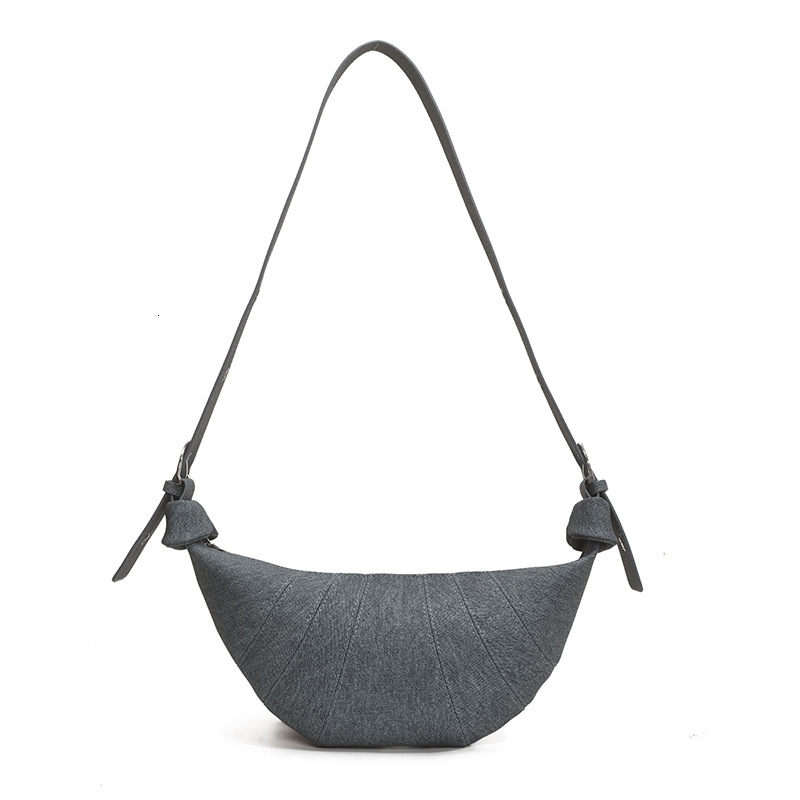 Free shipping designer bag Washed Denim Versatile Horn Bag New Style Bag for Women Large Capacity Shoulder Crossbody Bag