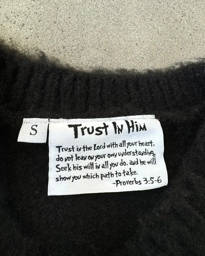 Y2k Punk Harajuku Loose casual Men sweater Fashion Street alphabet n crewneck knitwear Street hip Hop vintage pullover 251024