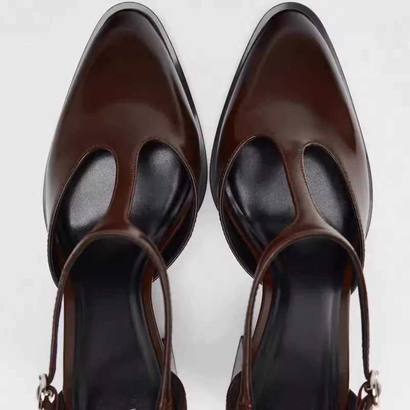 Women High Heels Sandals Large Size Sweet Point Toe Summer Sandals Tstraps Heeled Wedding Shoes Women Sandalias De MujerXJ251027