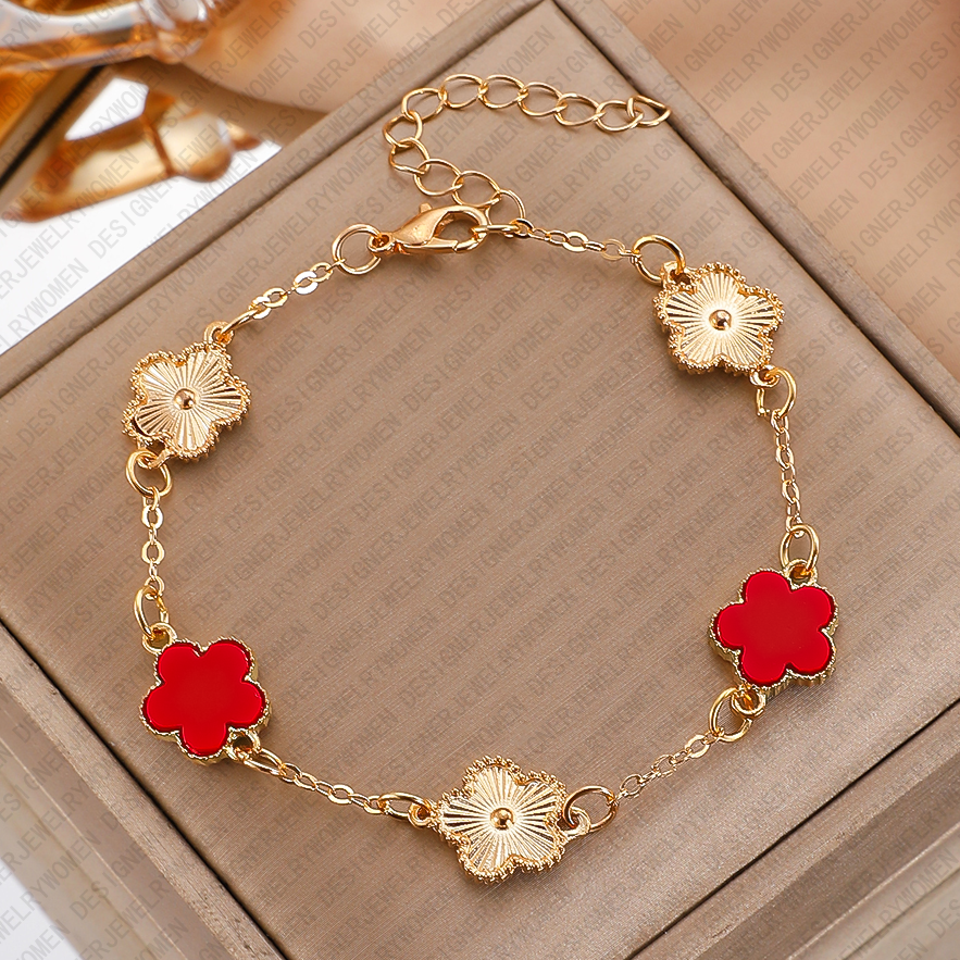 Designer Bracelet for Women Gold Flower Bracelets Shell Bangle Classic Bangles Luxury Jewlery Designer for Women Elegant Sophisticated Timeless Gift P