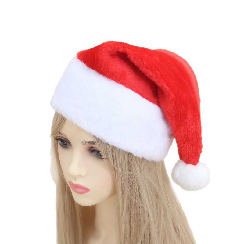 Thick Brimless Christmas Hat With Added Velvet For Adults And Children Christmas Decorations With Long And Short Velvet HatW251027