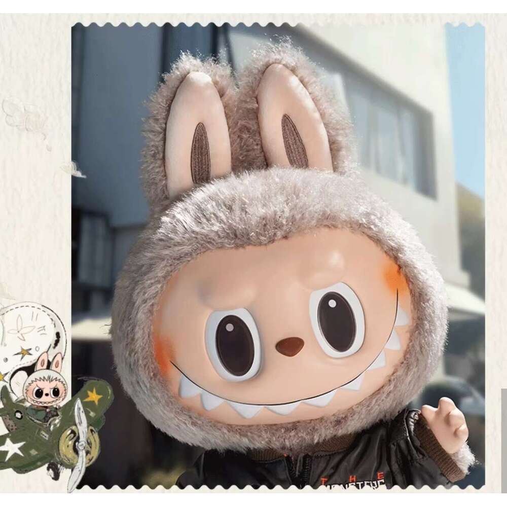 Original 40Cm Labubu The MONSTERS JUMP For JOY Vinyl Plush Doll Toys Complete Set Of Box Cards Labubu 2.0 Action Figure