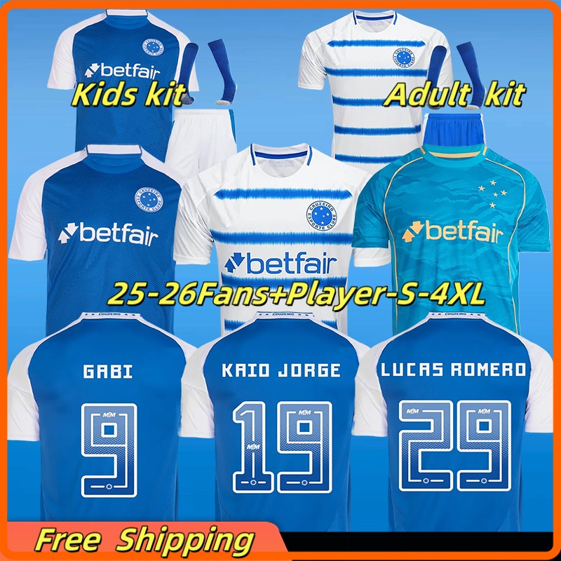 S-4XL 2025 2026 Cruzeiro Clube Soccer Jerseys KAIO JORGE M.PEREIRA GABRIEL B. 25 26 Football Shirts BOLASIE FABRICIO B. CHRISTIAN Vest Women Men Uniforms kids kits