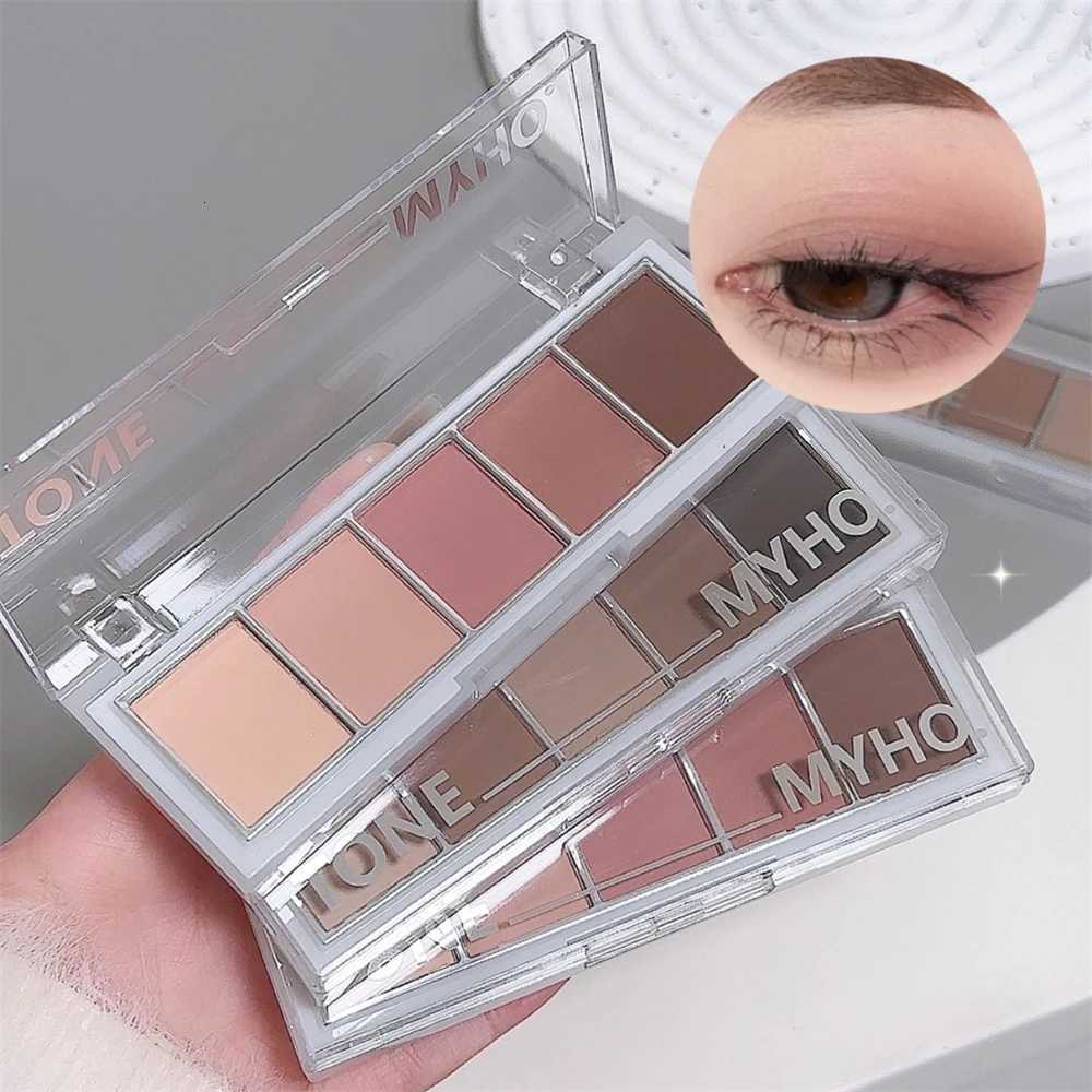 5color Eyeshadow Palette Matte Natural Brown Portable Bronzers Cosmetic Contouring Shadow Earth Color Eye Shadow Makeup PaletteXJ251027