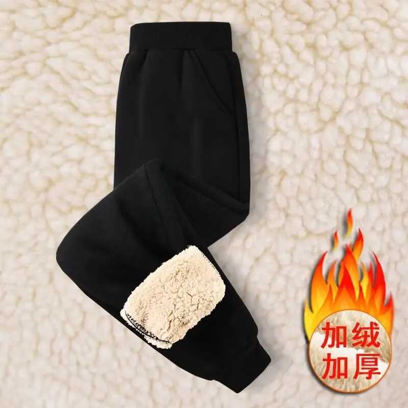 1pcs Autumn Winter Kids Thermal Solid Sports Pants Teenager FleeceLined Casual Trousers Childrens Fleece Pantsskirt 110cm170cmT251027