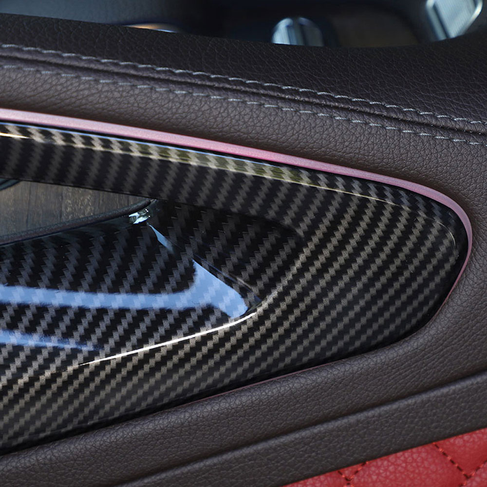 Car Carbon Fiber Center Console Armrest Box Side Panel Protector Cover Trim For Mercedes Benz GLS450 X167 GLE350 W167 GLE Coupe 53 AMG 580 63 AMG Inte