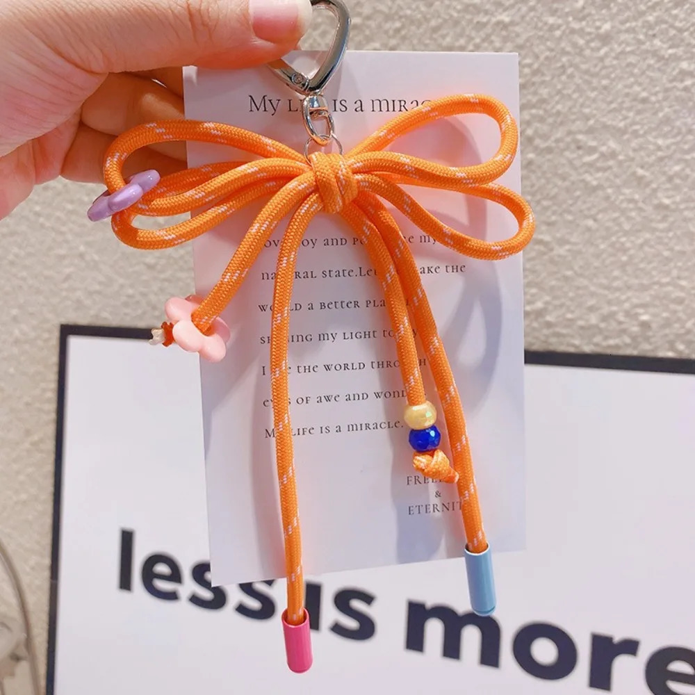 Fashion Nylon Rope Braided Keychain Creative Bag Pendant Colorful Rope String Sports Bag Charms Bag Accessories Couples Keychain 251021