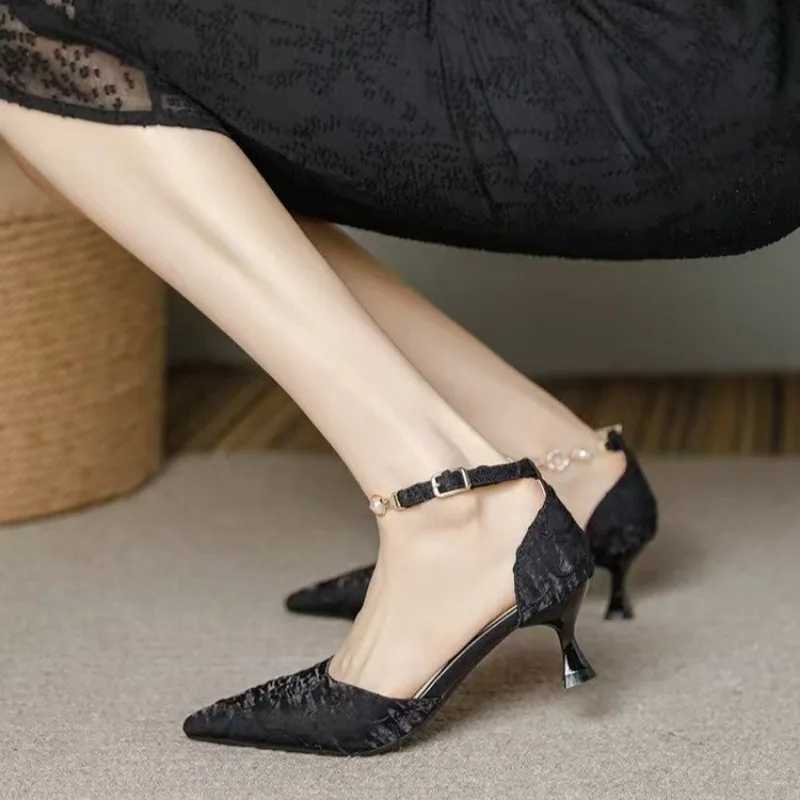 New Pointed Toe Wedding Bride High Heels Shoes Female Party Mules Elegant Women Pumps Designer Shoes Sexy Dress ShoesXJ251027