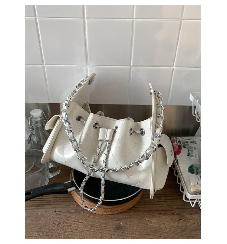 Free shipping designer bag Fashion Bag Quilted Chain Drawstring Shoulder Bag for Women Large Capacity High-end Fashionable Crossbody Bag