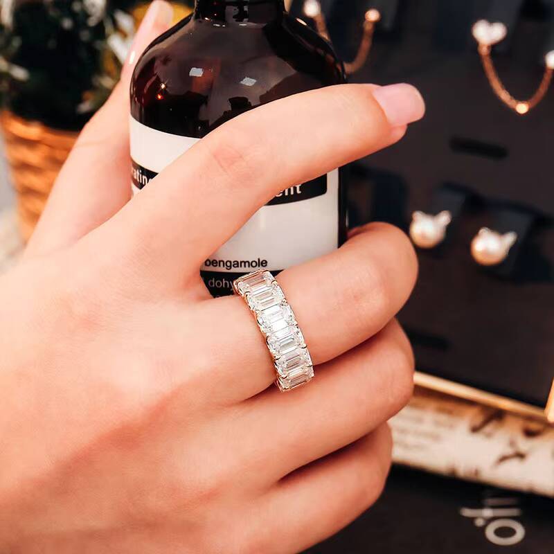 Superstar Style Vvs Moissanite Diamond Ring D Color With GRA Certificate 10K18K Solid Gold Moissanite Ring Pass Diamond Tester