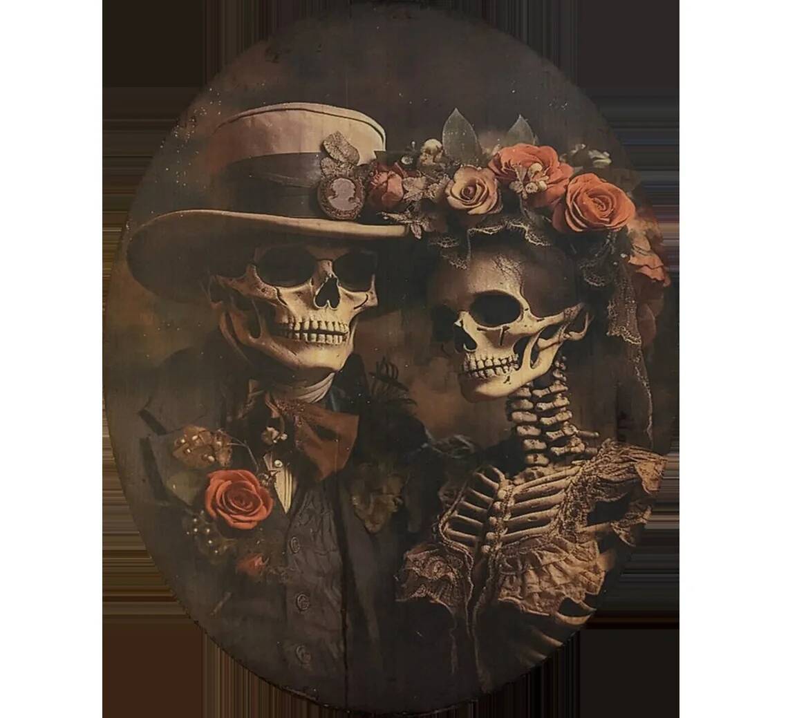 Gothic Horror Necklace Fashion Pagan Witchcraft Jewelry Vintage Lover Flowers Skull Witch Pendant Rope Chain Glass Choker