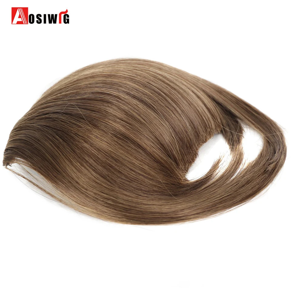AOSI 6inch Synthetic Fake Blunt Air Bangs Clip In Hair Extensions Fake Fringe False Hairpiece For Women Clip In Bangs Fake Hair 251014