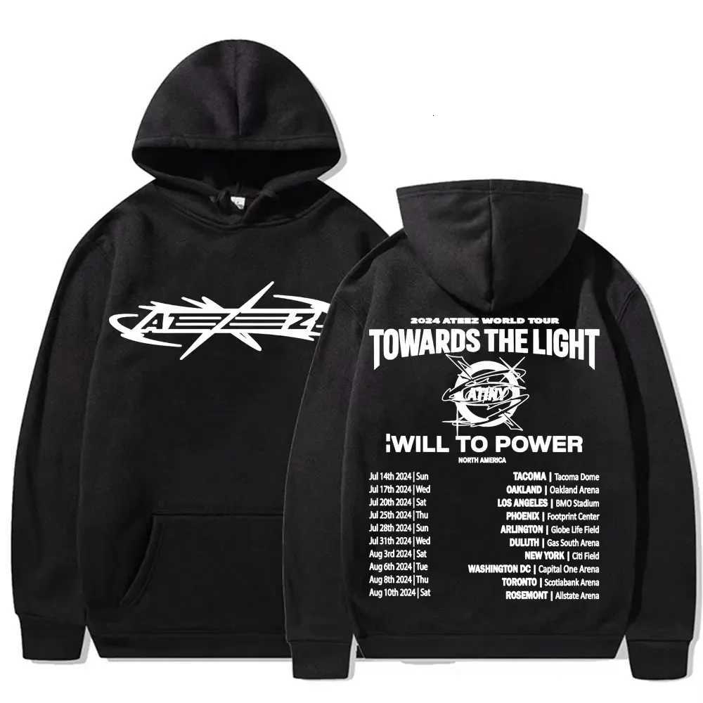 2025 Ateez World Tour Towards The Light Will To Power Pullovers Men Women Korean Fashion Hip Hop Long Sleeve Sweatshirt Hoodies W251027